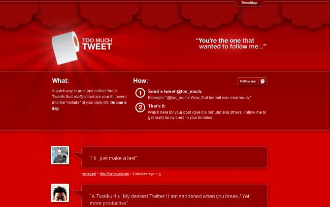 too much tweet